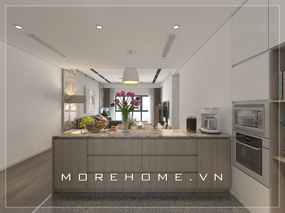 Thiết kế nội thất phòng bếp chung cư đẹp và hiện đại Mẫu nội thất biệt thự tân cổ điển, hiện đại đẹp